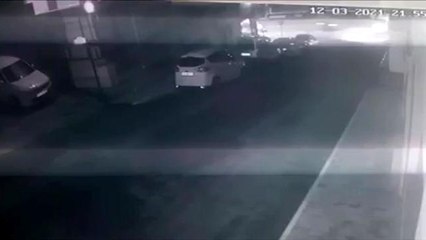 Giresun'da motosiklet kazası güvenlik kameralarına yansıdı