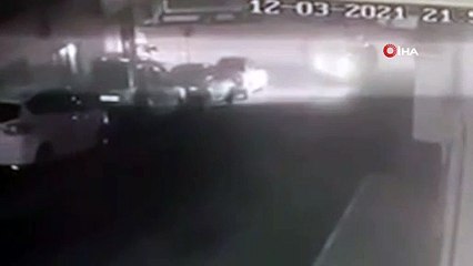 Giresun’da motosiklet kazası güvenlik kameralarına yansıdı