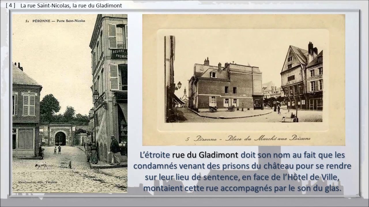 170 - PERONNE, BALADE DANS LE TEMPS,  -- La place du Marché aux poissons, aujourd'hui disparue.