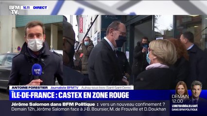 Le Premier ministre Jean Castex visite un centre de réanimation à Aulnay-sous-bois, en Seine-Saint-Denis