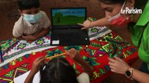 Au Panama, une prof prend son canoë pour enseigner à des élèves privés de cours en ligne