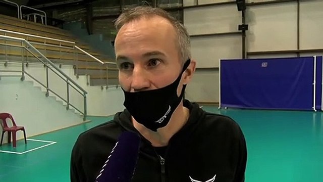 Cédric Logeais après la victoire du Plessis Robinson à Martigues Volley