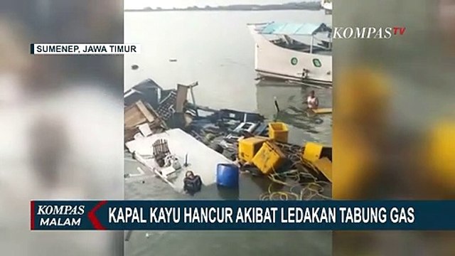 Tabung Gas Meledak, Kapal Kayu Hancur Berkeping-keping di Sumenep Jatim