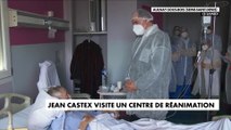 Jean Castex en visite dans un centre de réanimation