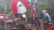 You will not believe this devil wood cutting machine exist Incredible big wood processor machines
