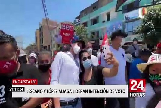 Según reciente sondeo del IEP, Lescano lidera intención de voto y López Aliaga marcha segundo