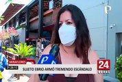Miraflores: sujeto ebrio arma escándalo e intenta golpear a trabajador en restaurante