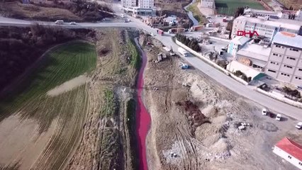 ARNAVUTKÖY'DE KIRMIZI DERE TEDİRGİNLİĞİ