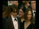 Johnny & Vanessa Tapis rouge Oscars 2008 [Sky News]