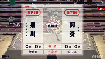 Izumigawa vs Abi - Haru 2021, Makushita - Day 1