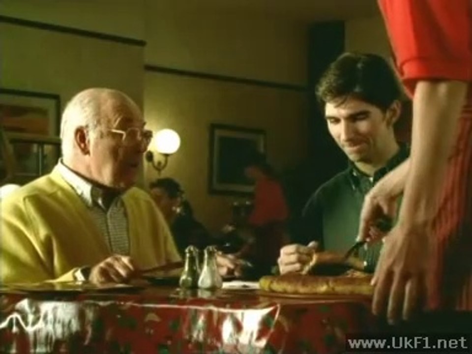 Pizza Hut Advert With Murray Walker Damon Hill 1996