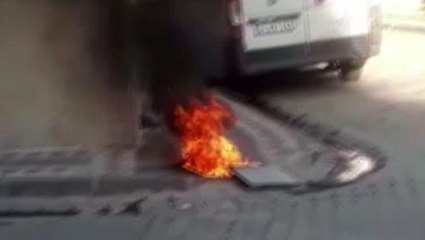 Kablolar patladı, paniğe kapılan mahalleli sokağa döküldü