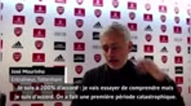 28e j.- Mourinho : La seule chose pire que notre première période, c'est le penalty donné à Arsenal
