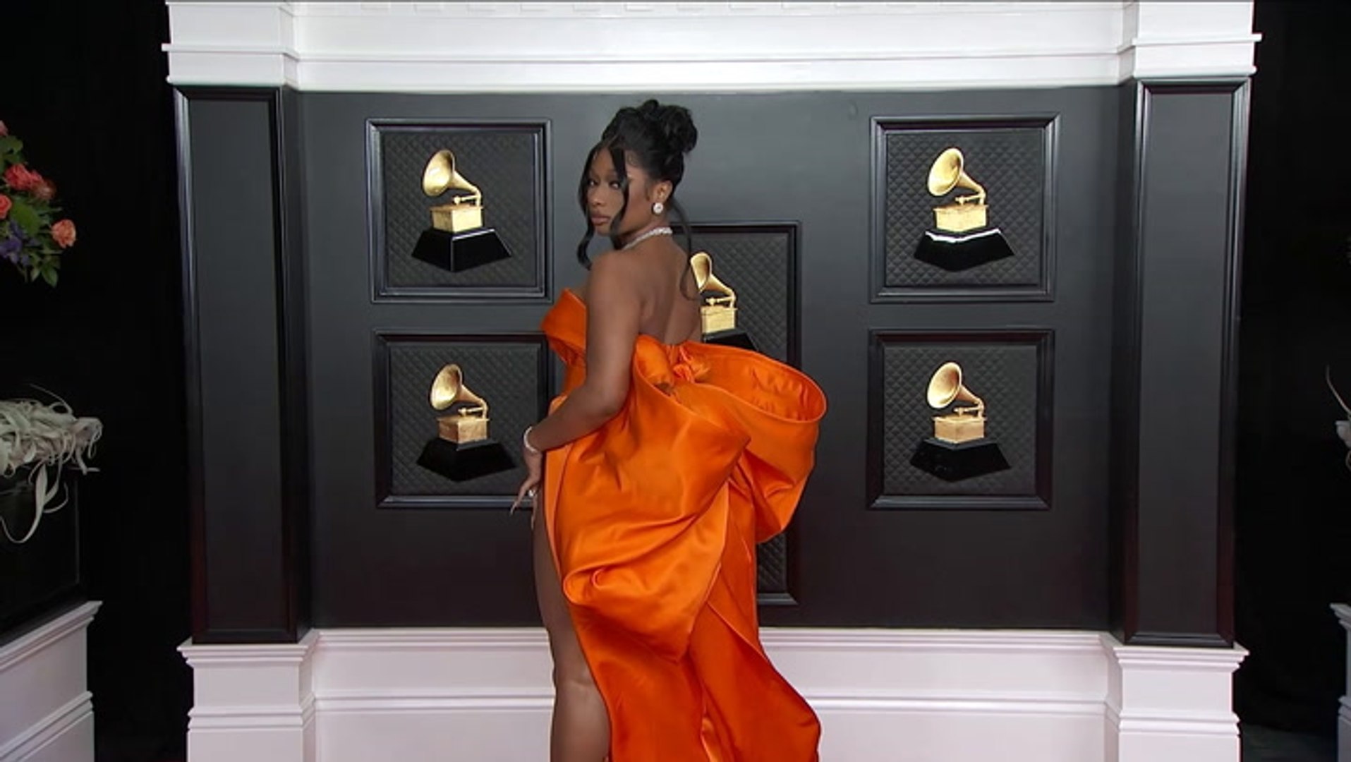 Megan Thee Stallion Arrives at 63rd Annual Grammy Awards