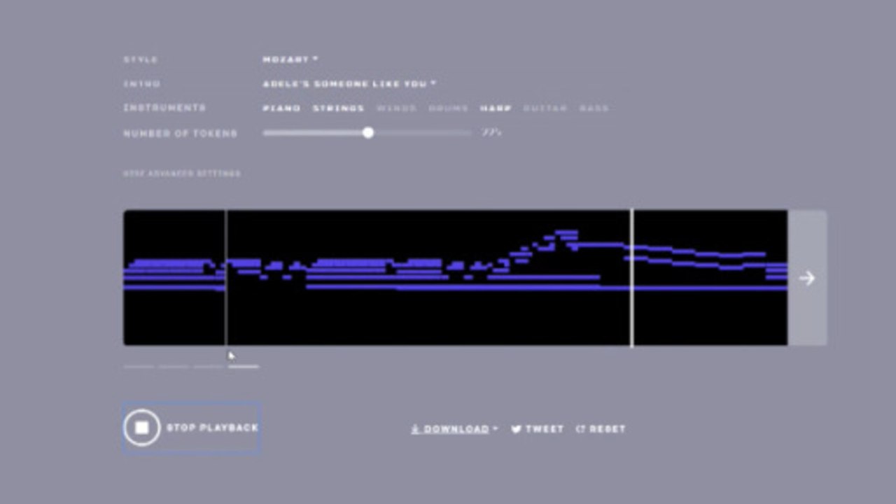 تجارب فنية إبداعية بتقنية الذكاء الاصطناعي.
