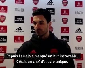 28e j.- Arteta sur le but de Lamela : "Un chef d'oeuvre unique"