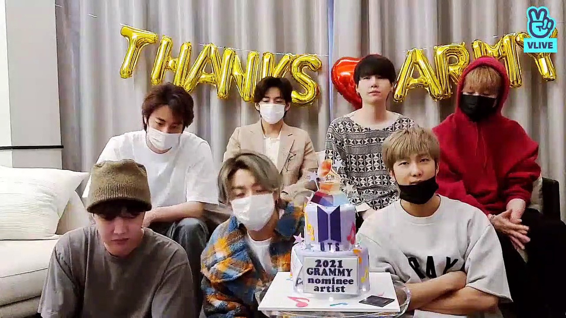 ENG CLOSED CAPTION) BTS GRAMMY VLIVE 2021 THANKS ARMY 15.03.2021