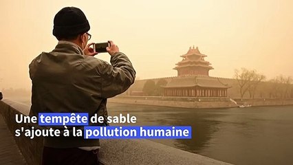 Tempête de sable et pollution: cocktail suffocant à Pékin