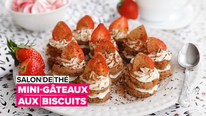 Salon de thé : mini-gâteaux aux biscuits