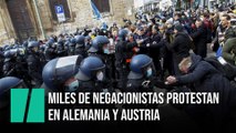Miles de negacionistas protestan en Alemania y Austria