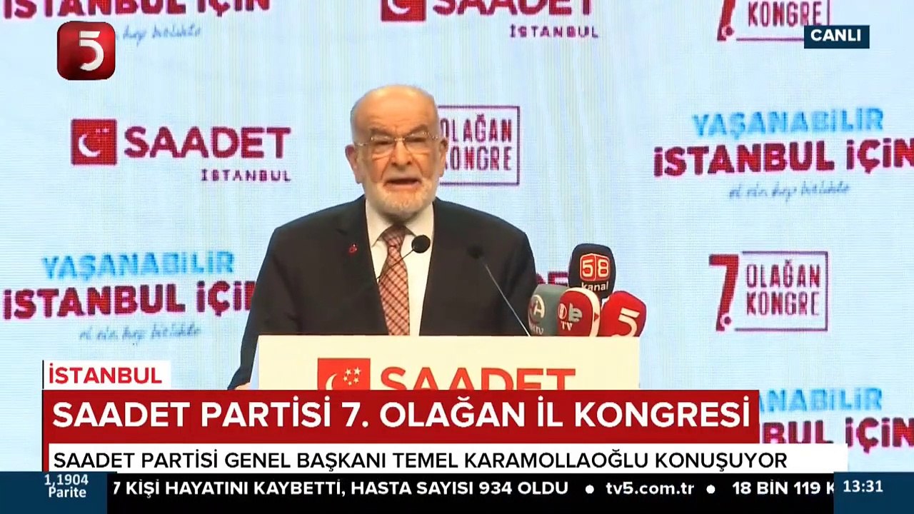 Temel Karamollaoğlu, Saadet İstanbul 7. Olağan Kongresi'nde Konuştu - 20.01.2021