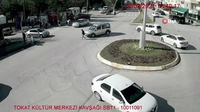 Trafikteki ilginç kazalar KGYS kameralarına yansıdı