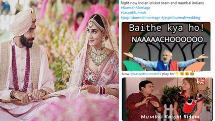 Jaspreet Bumrah Sanjana Ganeshan Wedding FUNNY Memes VIRAL | Boldsky
