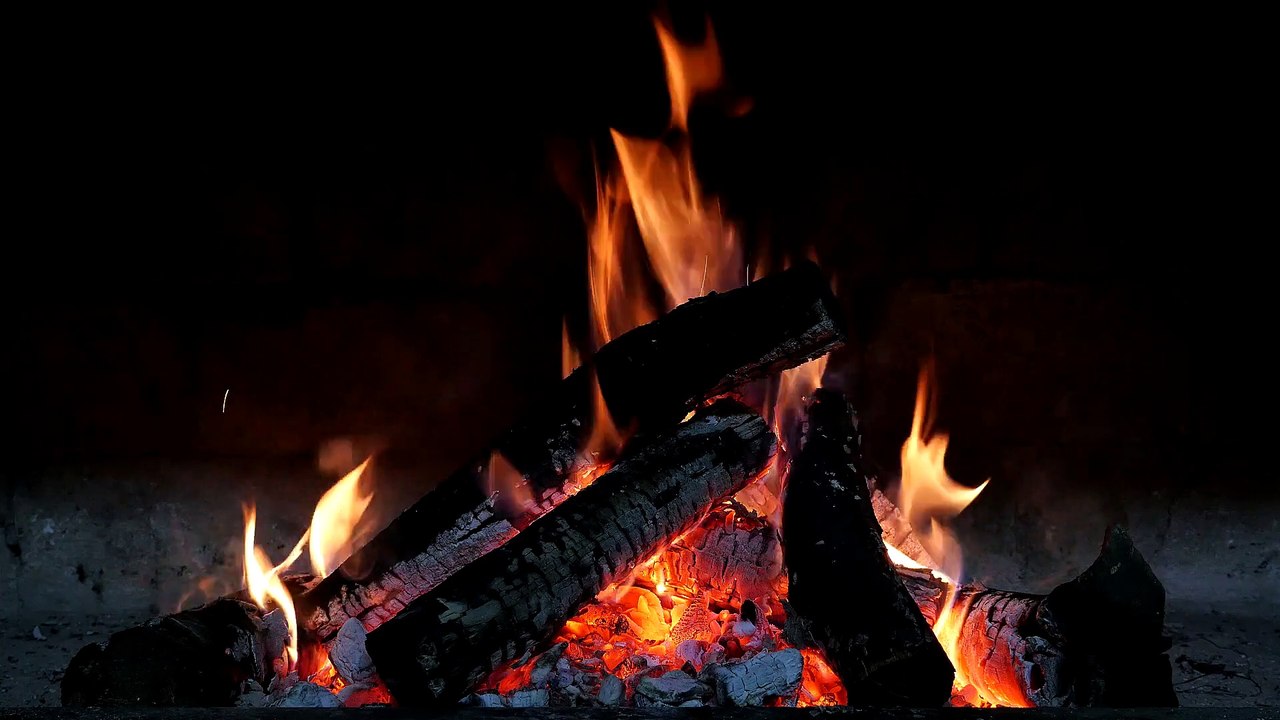 Burning Charcoal Fire