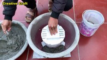 DIY - Cast The Stove From Plastic Pots Mold and Cement
