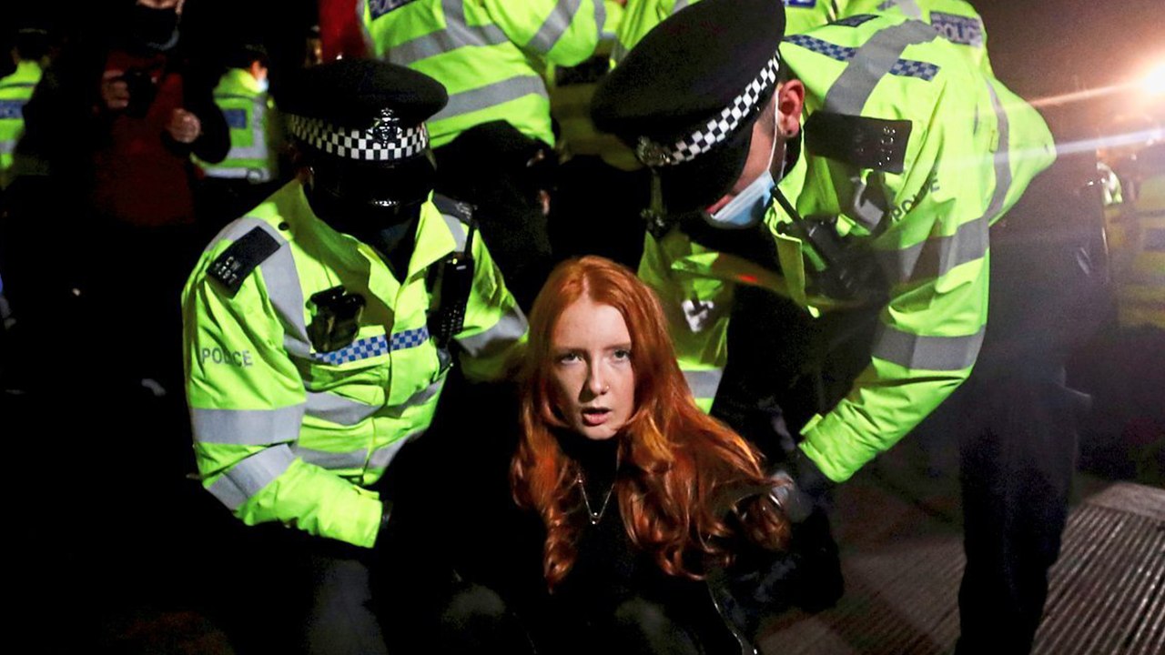 Polizeigewalt bei Mahnwache in London