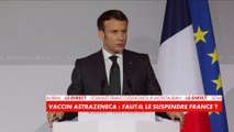 Emmanuel Macron : «La décision qui a été prise est de suspendre par précaution la vaccination avec AstraZeneca»