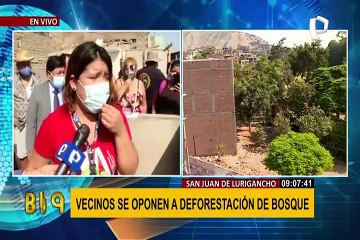 Protesta en SJL: vecinos en contra de deforestación de bosque de más de 80 años