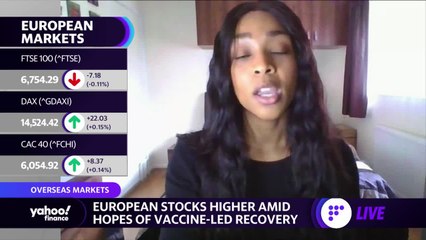 European stocks higher amid hopes of vaccine-led recovery