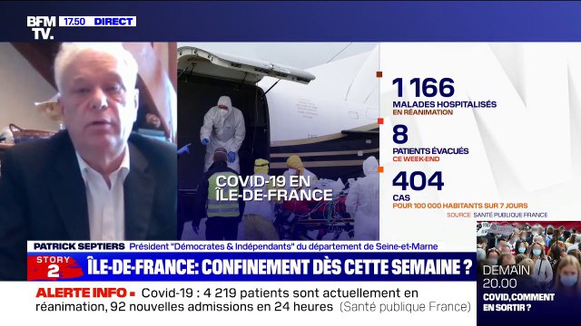Covid-19: le président du département de Seine-et-Marne craint être obligé de devoir passer à des mesures plus contraignantes