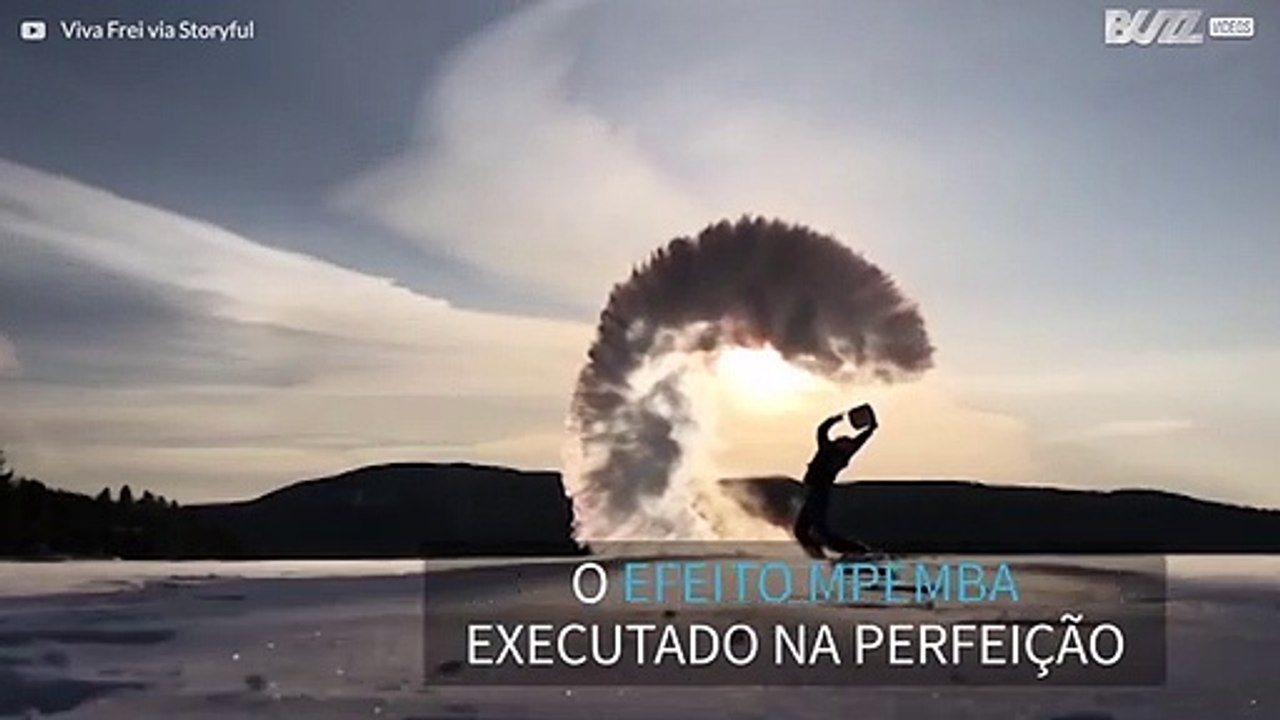 O efeito Mpemba ao pôr-do-sol