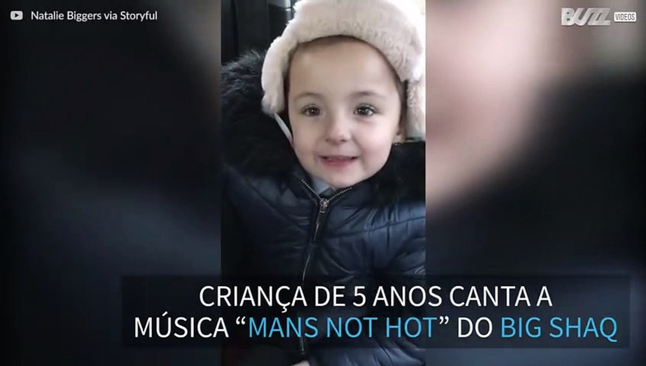 Criança canta a famosa música de Big Shaq “Mans Not Hot”