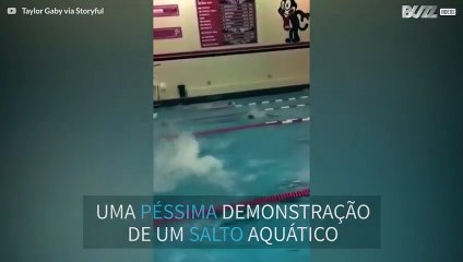 Aprenda como não mergulhar em uma piscina