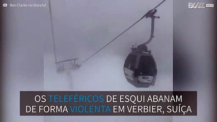 Ventos fortes põem em risco população nos resorts de esqui na Suíça