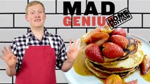 Sourdough Pancakes with Maple Molasses Strawberries