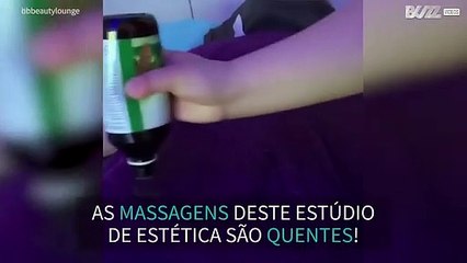 Tem coragem de receber uma massagem com fogo?