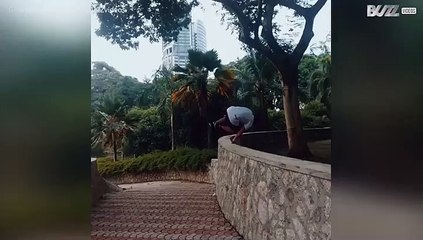 A vida de um praticante de parkour é dura!