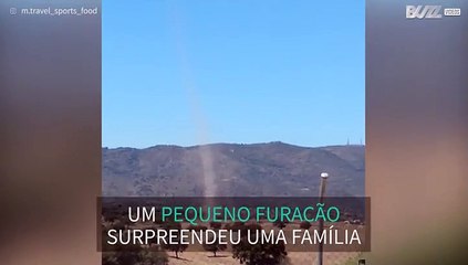 Pequeno furacão de areia filmado em Espanha