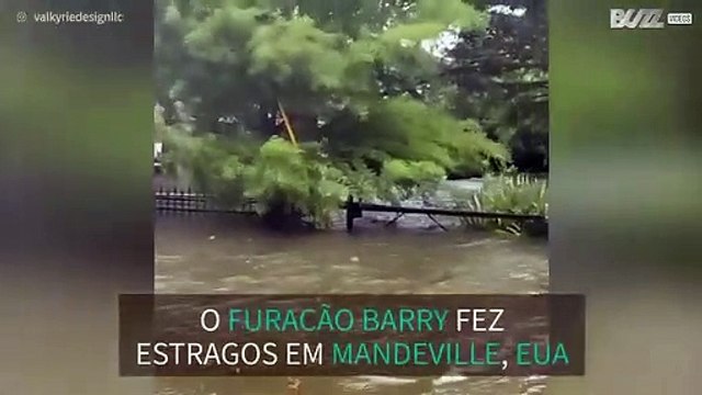 Furacão Barry causa inundações assustadoras nos EUA