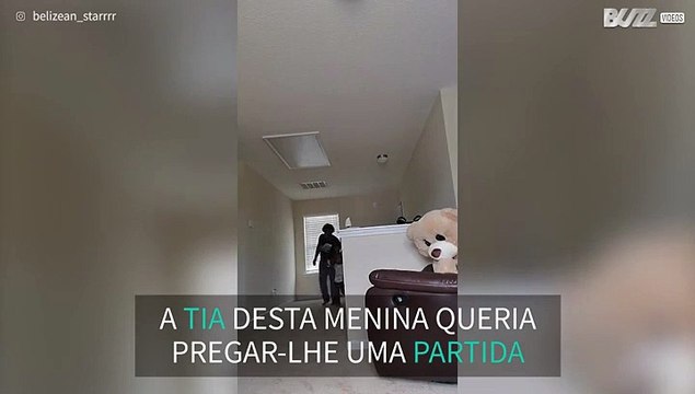 Tia tenta assustar sobrinha mas acaba presa