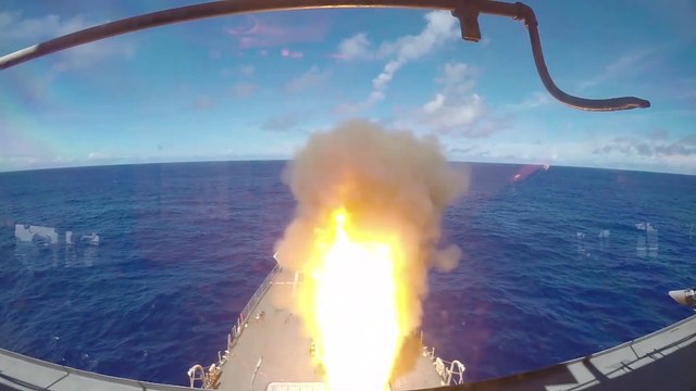 USS Milius - Guided-Missile Destroyer - Missile Live Fire - Exercise Valiant Shield