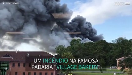 Incêndio em uma padaria assusta população no País de Gales