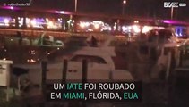 Iate é roubado de marina e choca contra outros barcos