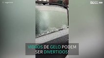 Já alguma vez teve os vidros do seu carro congelados?