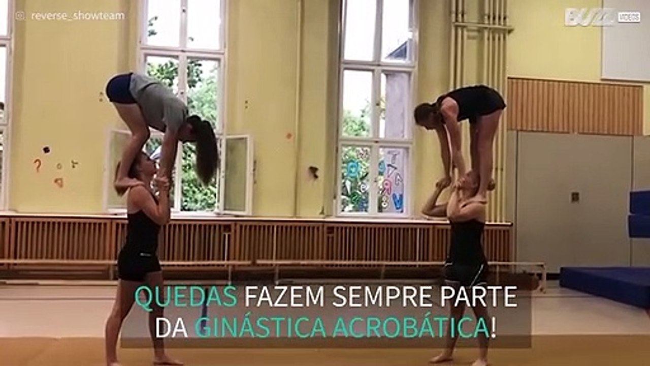 Ginástica acrobática significa muitas quedas!