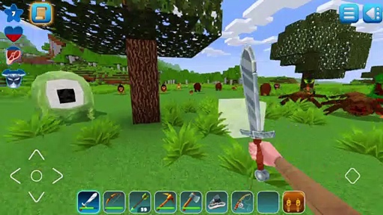 How to fight with mobs❓ / Как сражаться с мобами❓ | RealmCraft Game f2p #minecraft_style_game